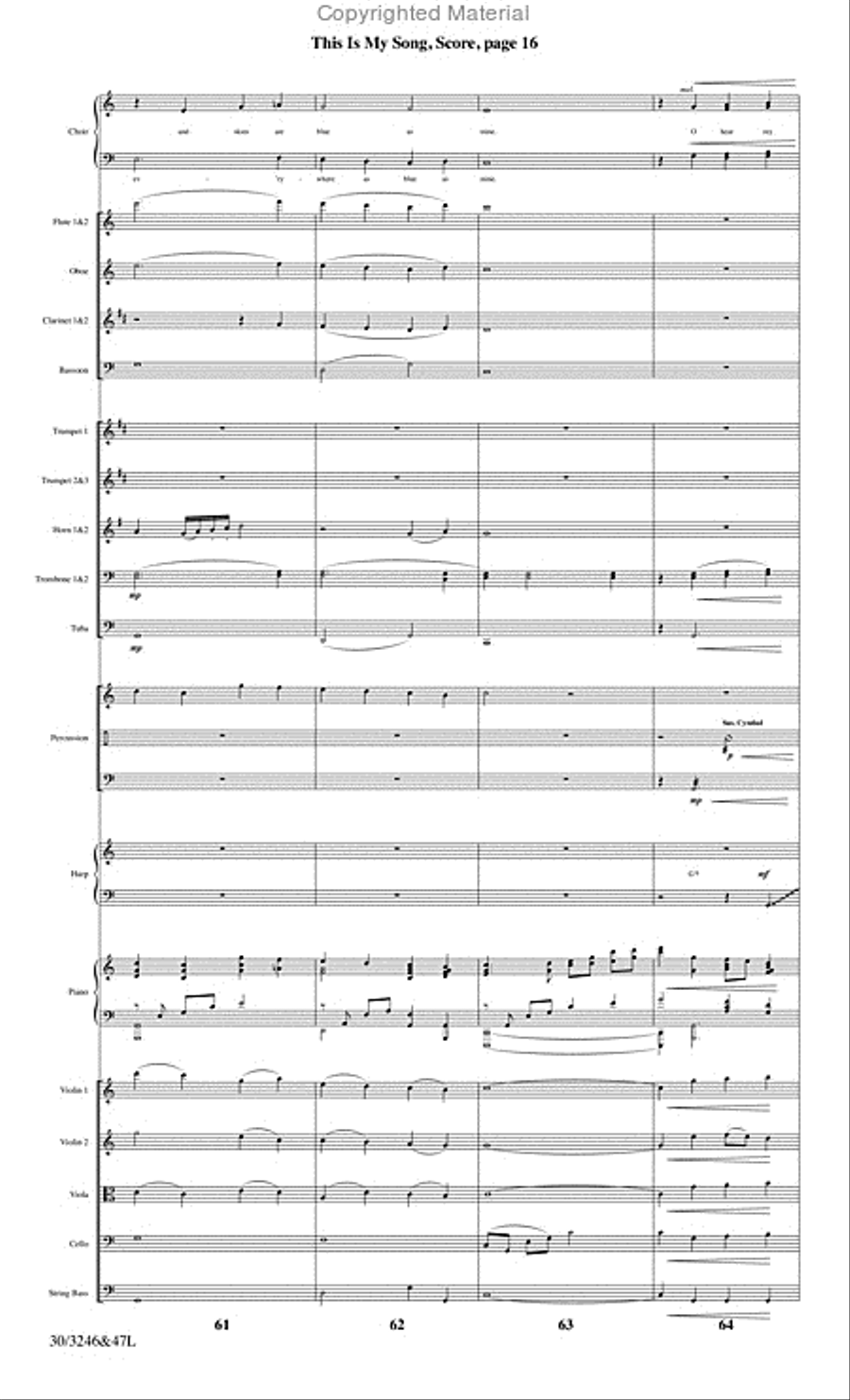 This Is My Song - Orchestral Score and Parts Choir scores gallery preview page 19