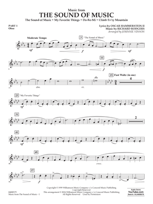 Music from The Sound Of Music (arr. Vinson) - Pt.1 - Oboe