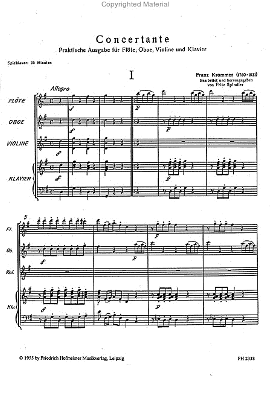 Concertante / Klavierstimme (Spielpartitur) Flute scores gallery preview page 2