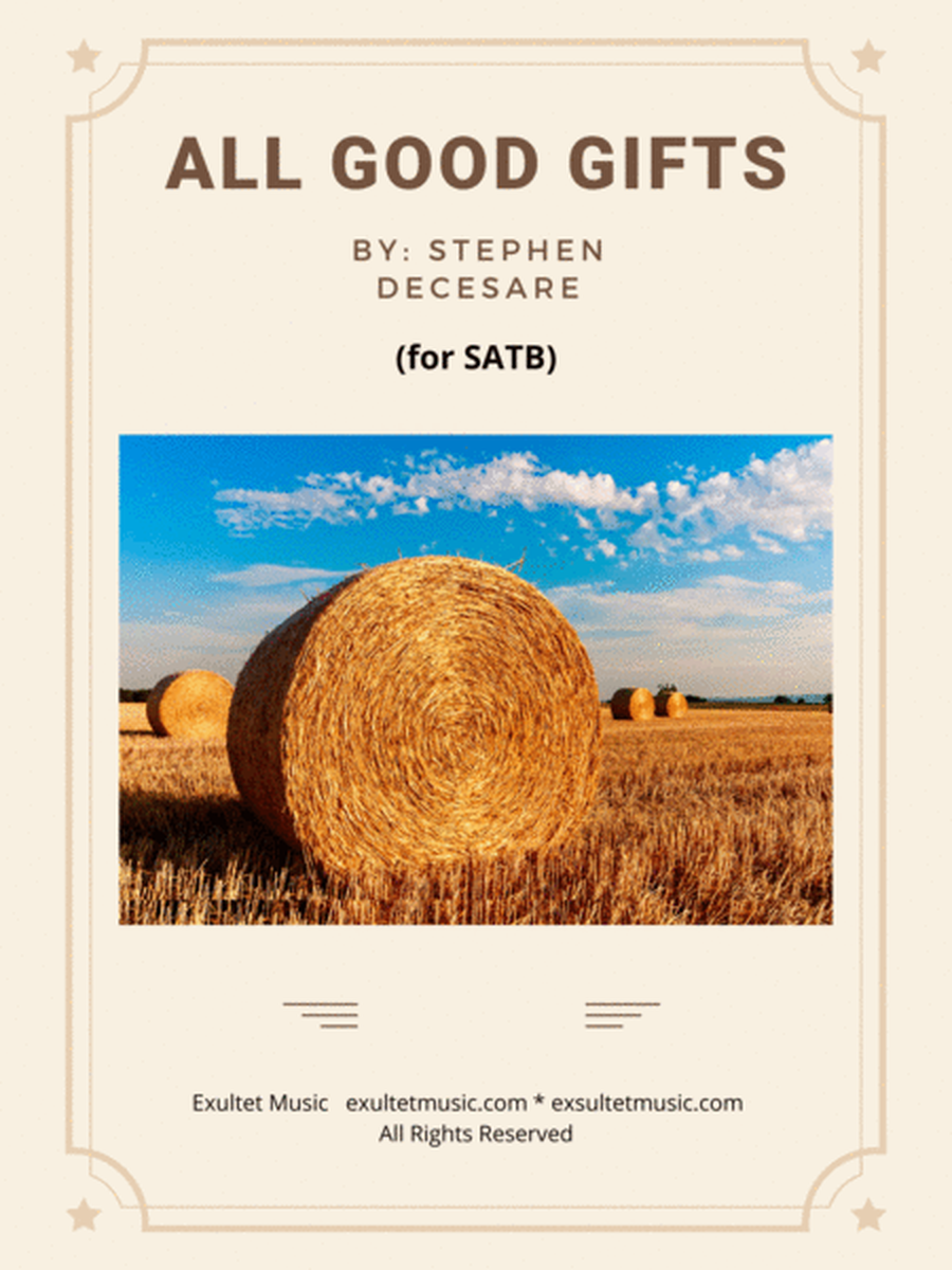 All Good Gifts (for SATB) image number null