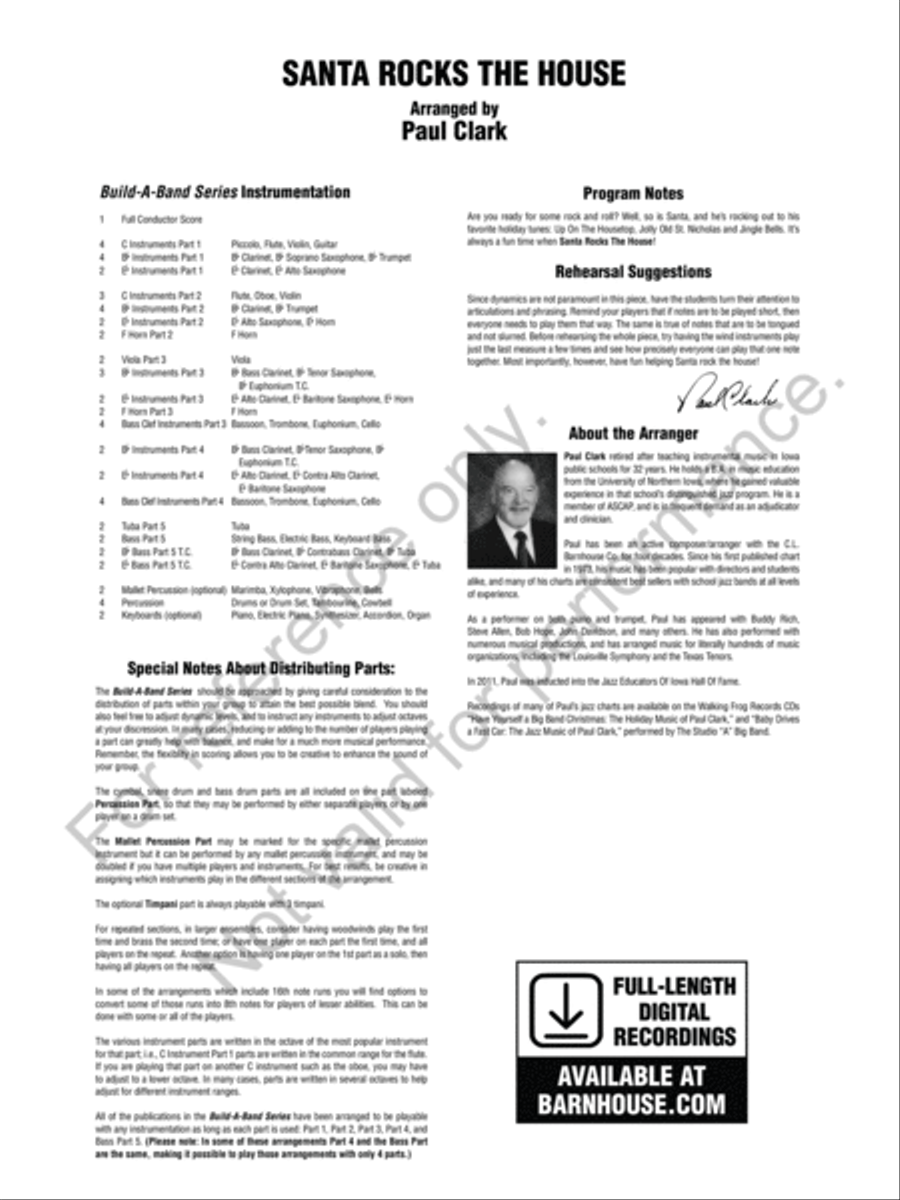 Santa Rocks The House Concert Band - Sheet Music page 3