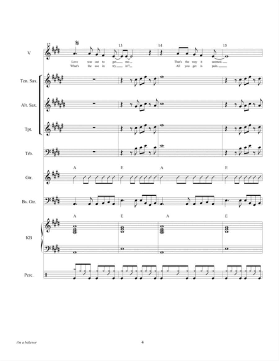 I'm A Believer Small Ensemble scores gallery preview page 6