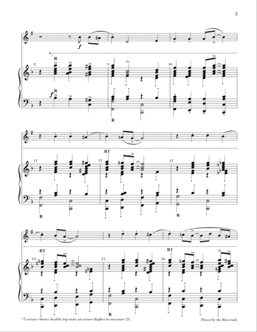 Down by the Riverside Down by the Riverside Clarinet scores gallery preview page 3