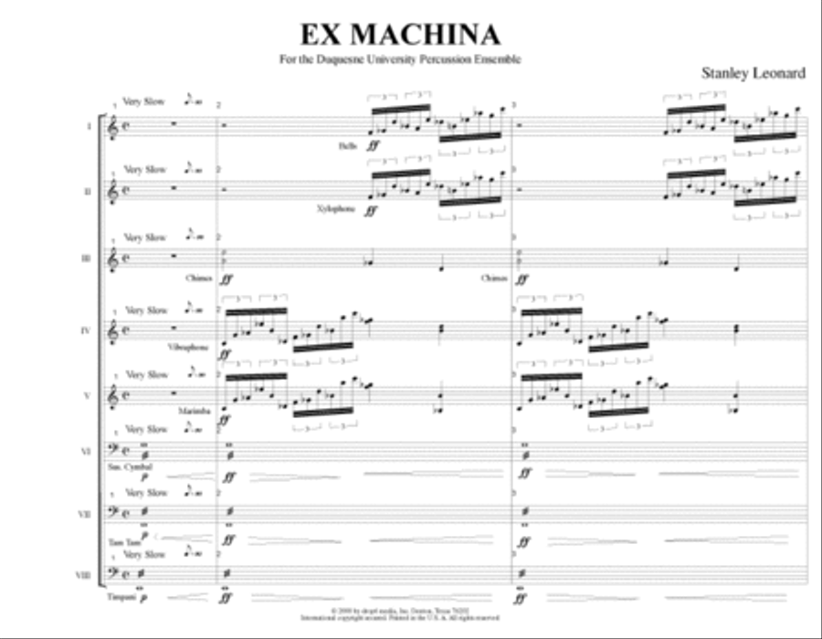 Ex Machina Percussion Ensemble scores gallery preview page 2