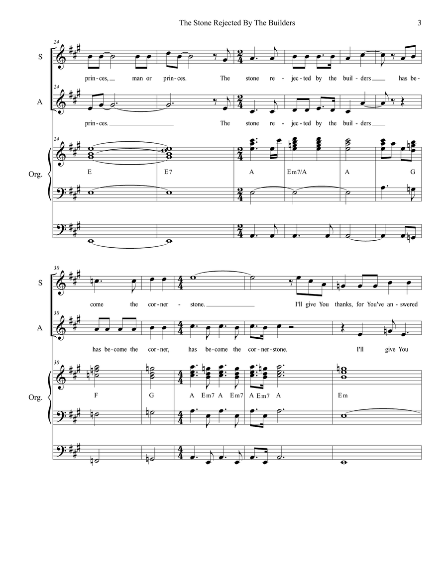 The Stone Rejected By The Builders (2-part choir - (SA) SA scores gallery preview page 3