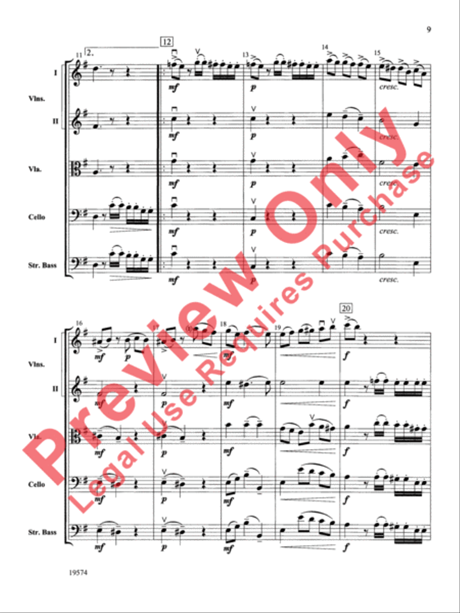 Selections from Don Quixote Suite String Orchestra scores gallery preview page 10