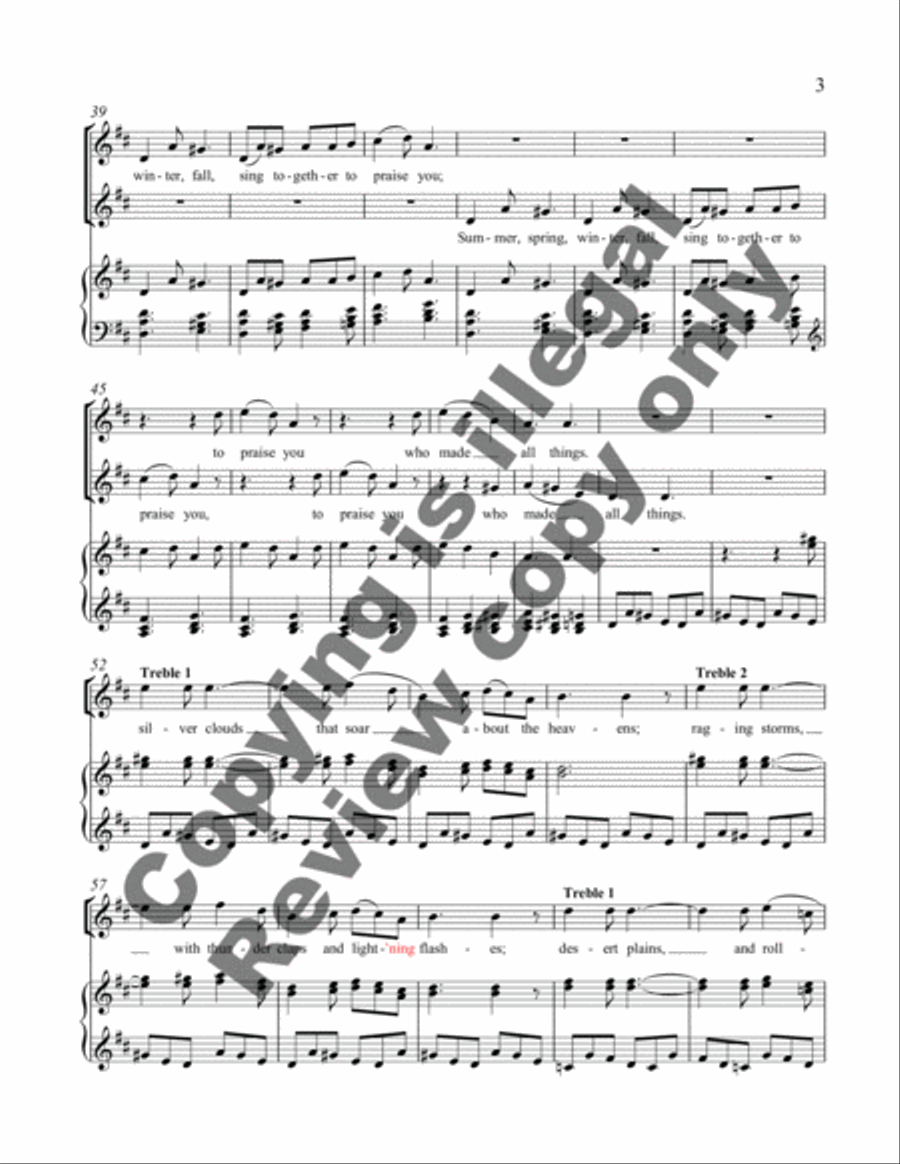 A Modern Benedicite 2-Part scores gallery preview page 4