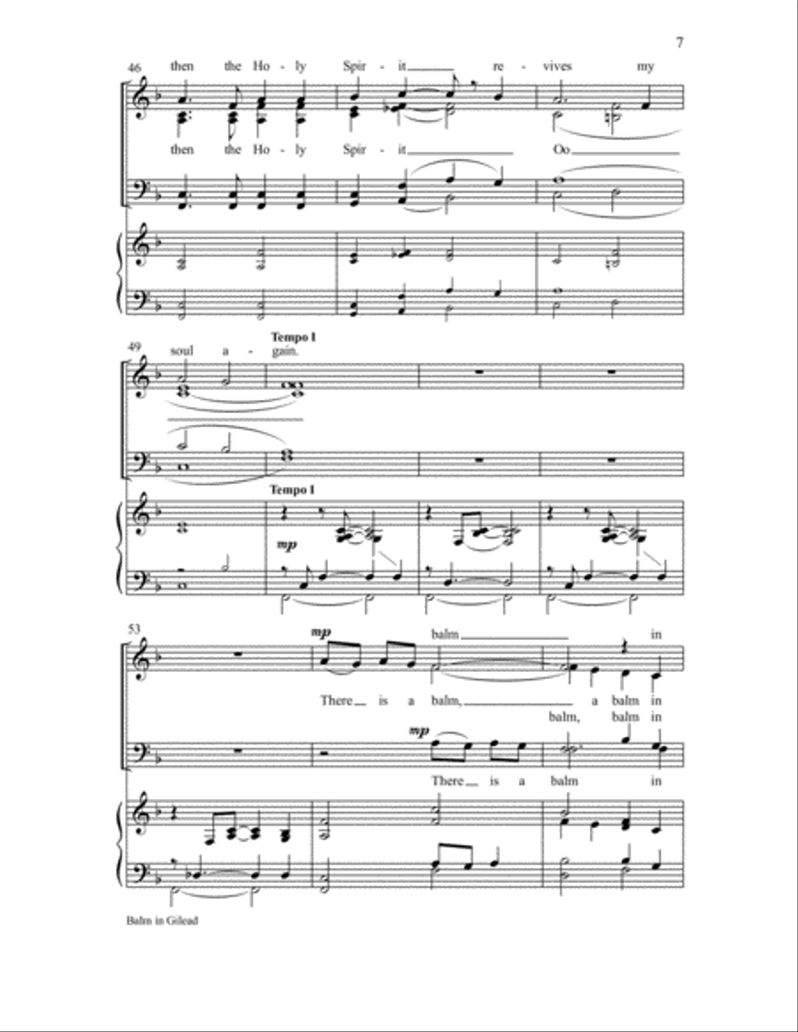 Balm in Gilead 4-Part scores gallery preview page 6