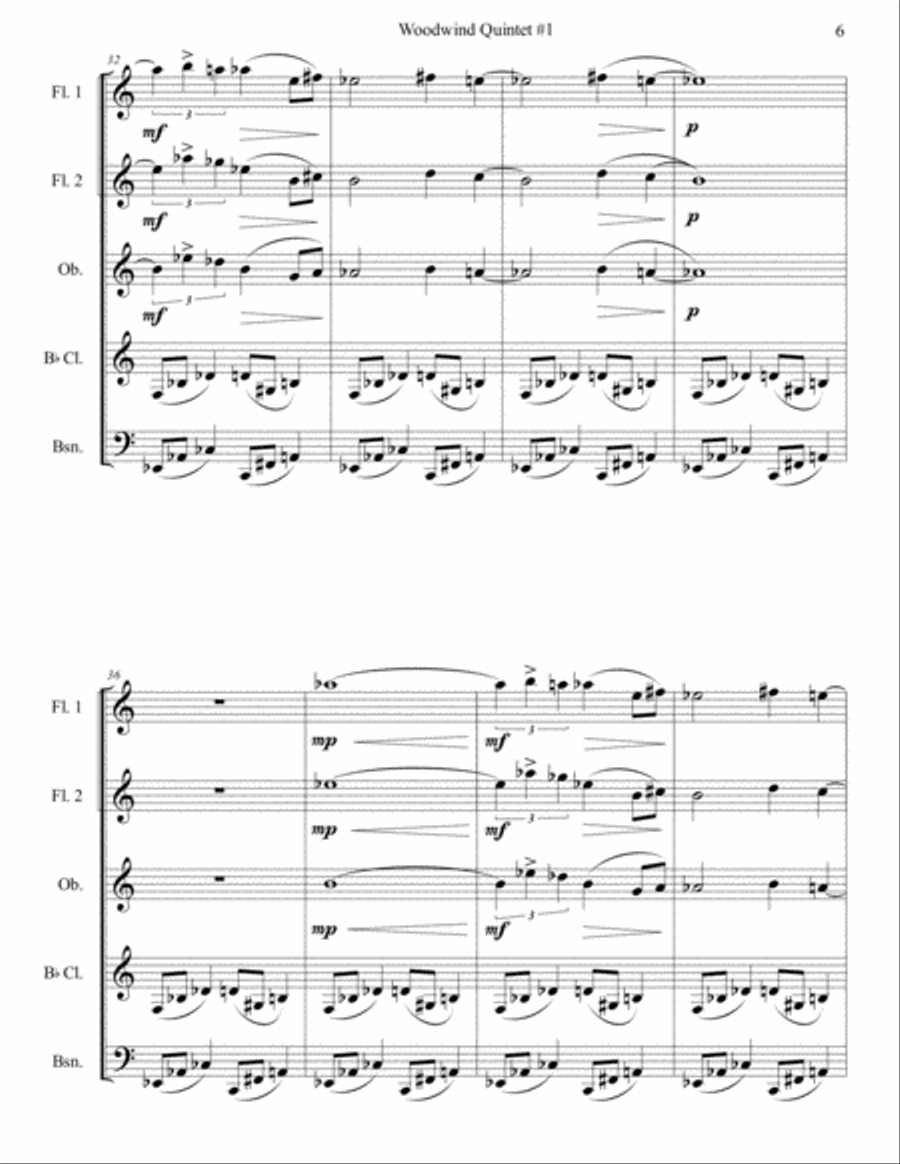 Woodwind Quintet #1 Woodwind Quintet scores gallery preview page 6