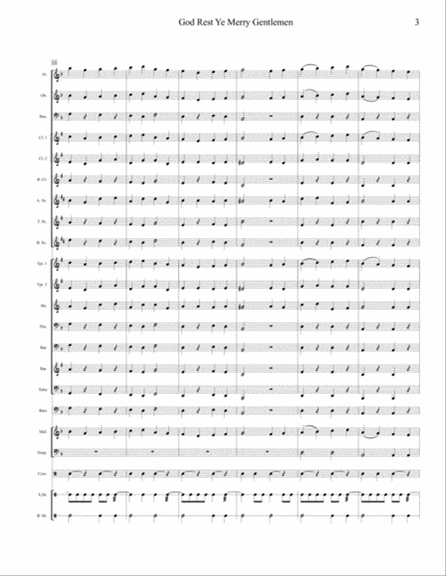 God Rest Ye Merry Gentlemen Concert Band scores gallery preview page 4