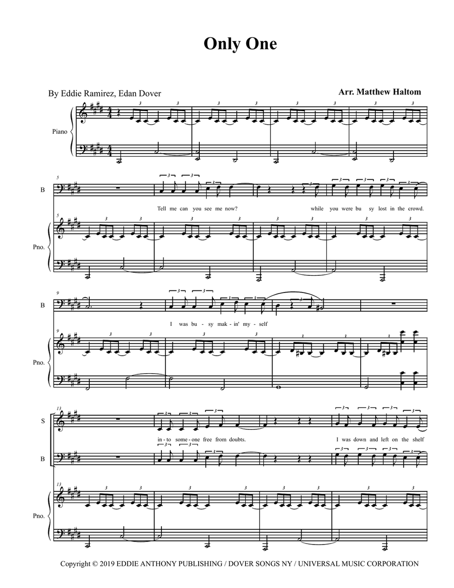 Only One 4-Part scores gallery preview page 1