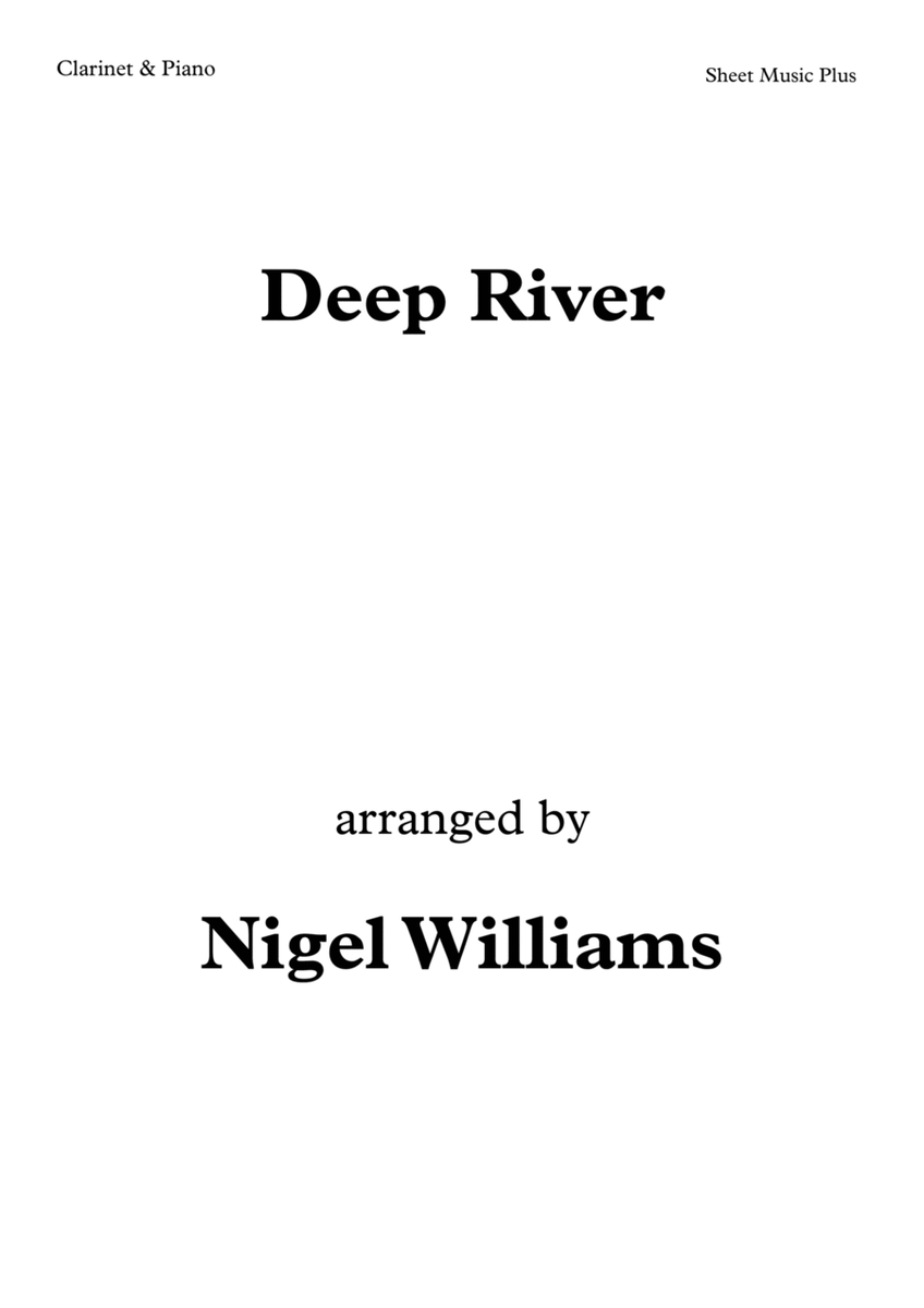 Deep River, for Clarinet and Piano image number null
