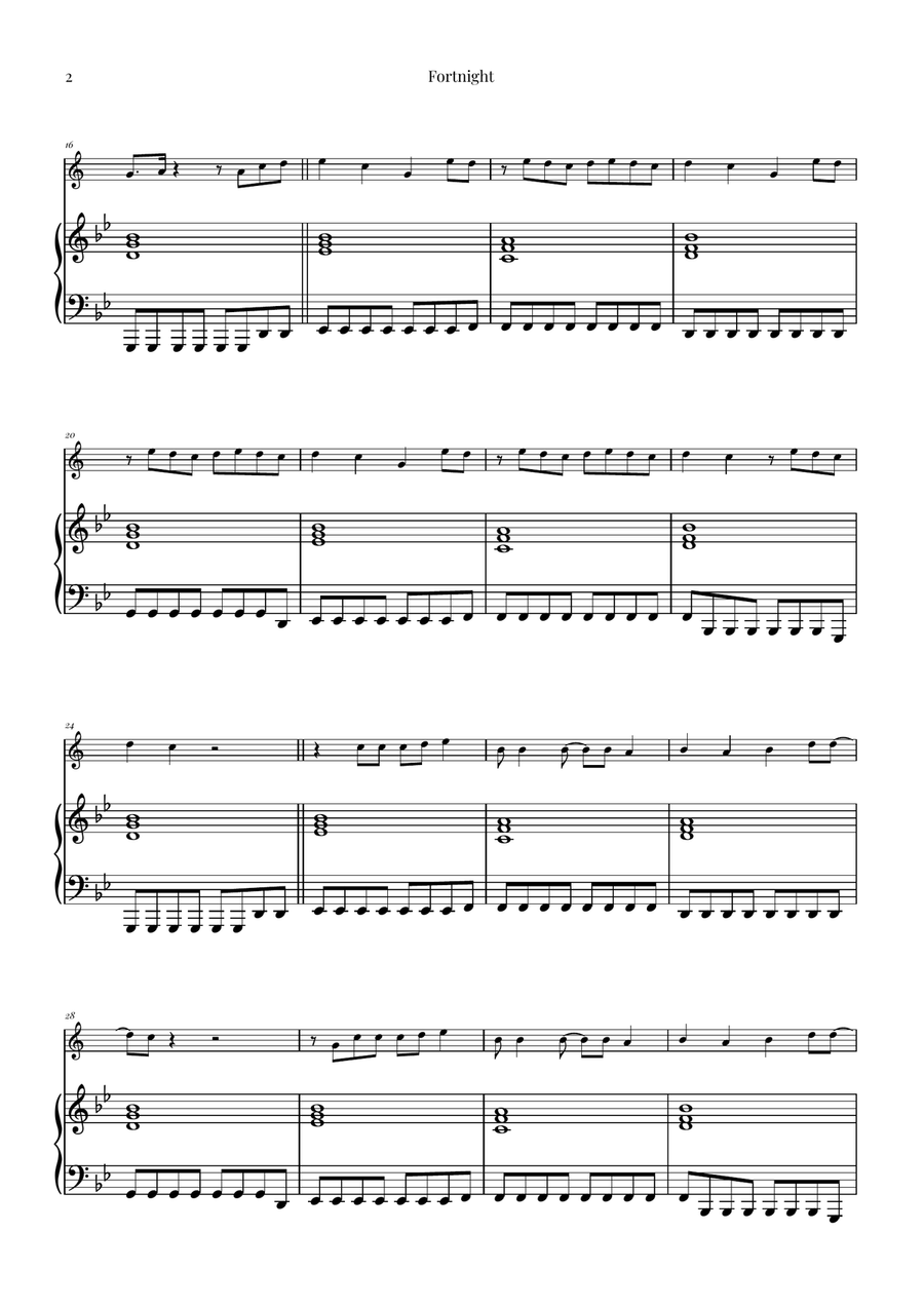 Fortnight Soprano Saxophone scores gallery preview page 2