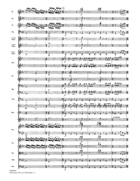 Selections from Les Miserables (arr. Bob Lowden) - Full Score