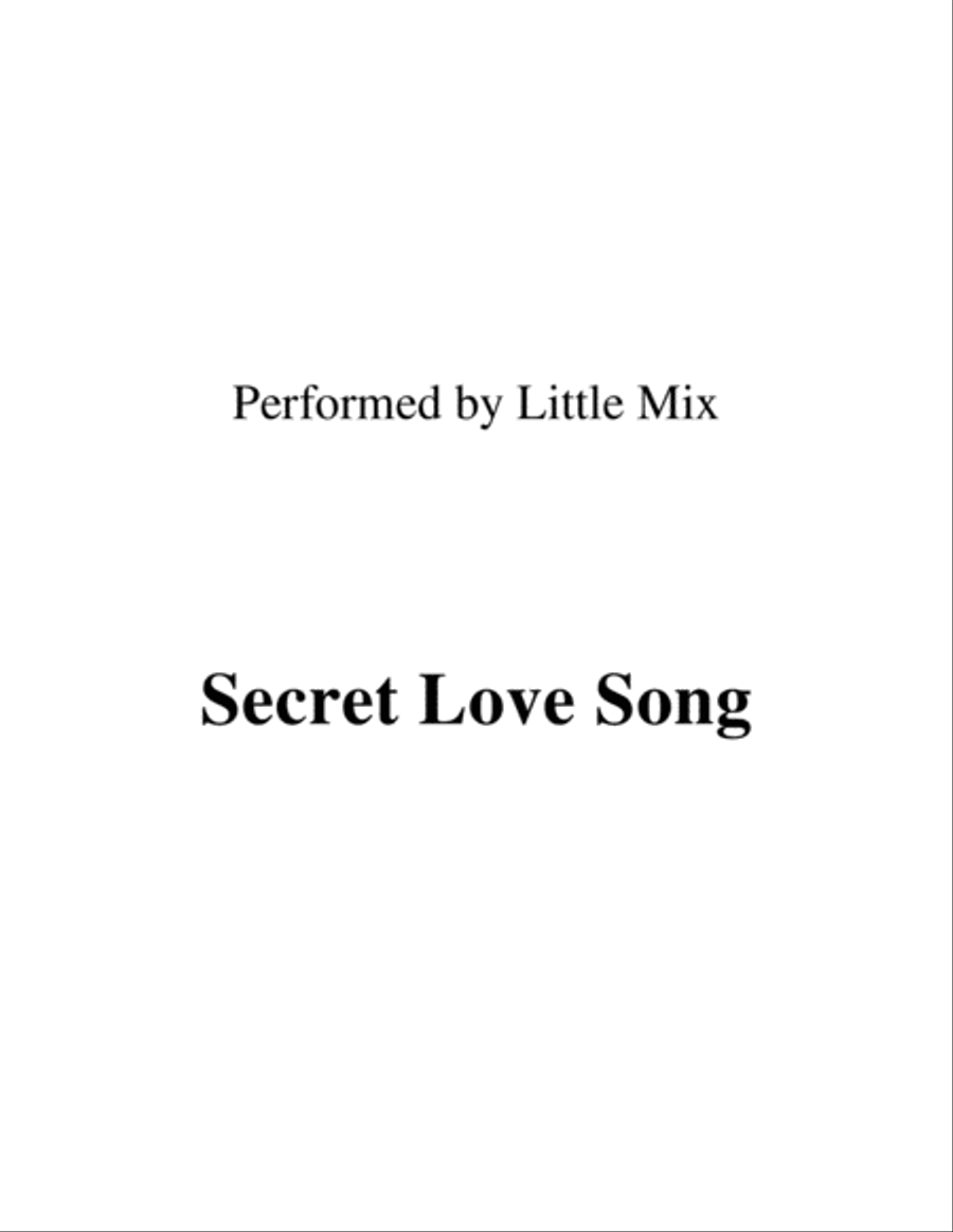 Secret Love Song Small Ensemble scores gallery preview page 1