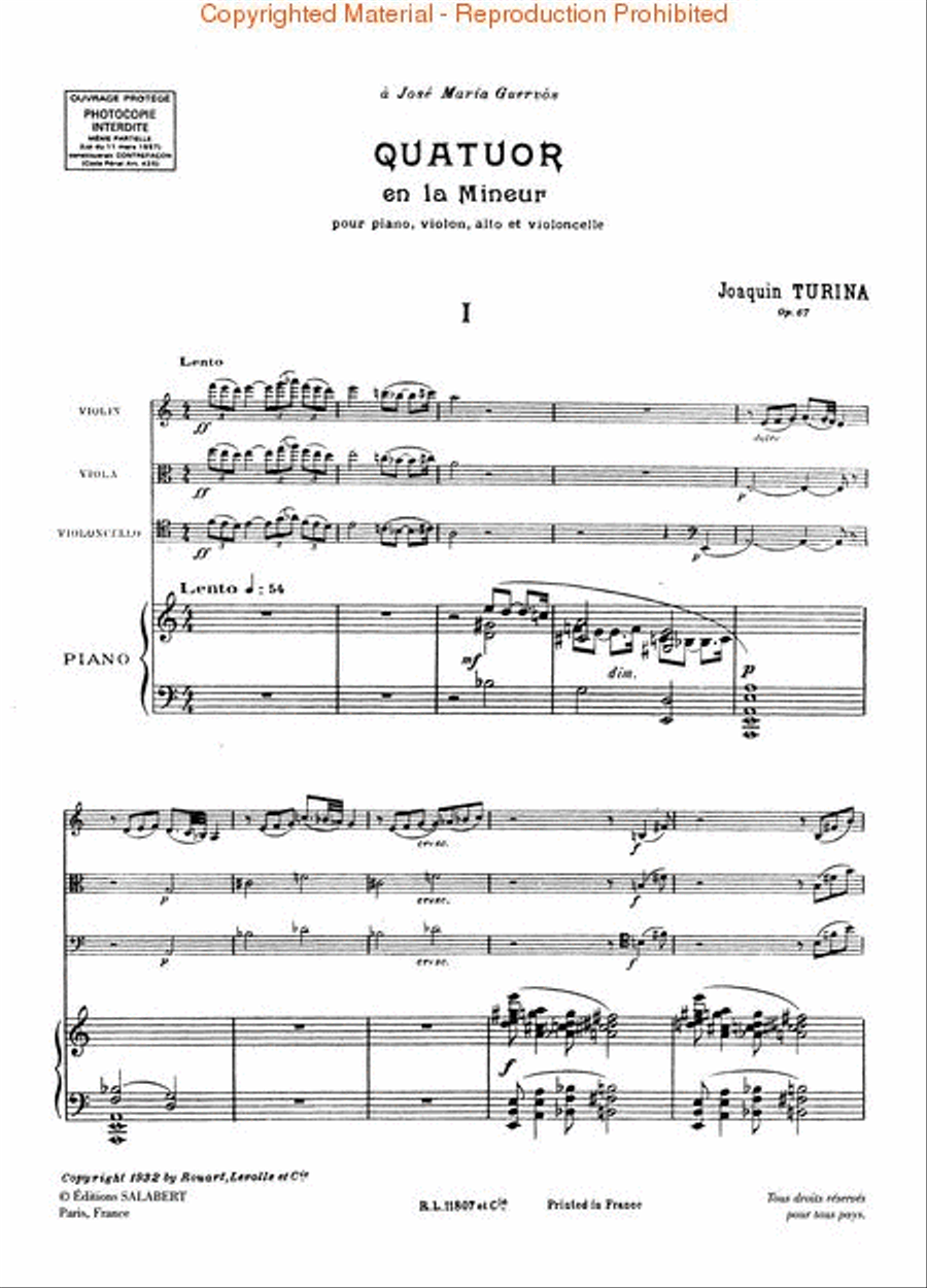 Piano Quartet in A Minor, Op. 67 Piano Quartet scores gallery preview page 2