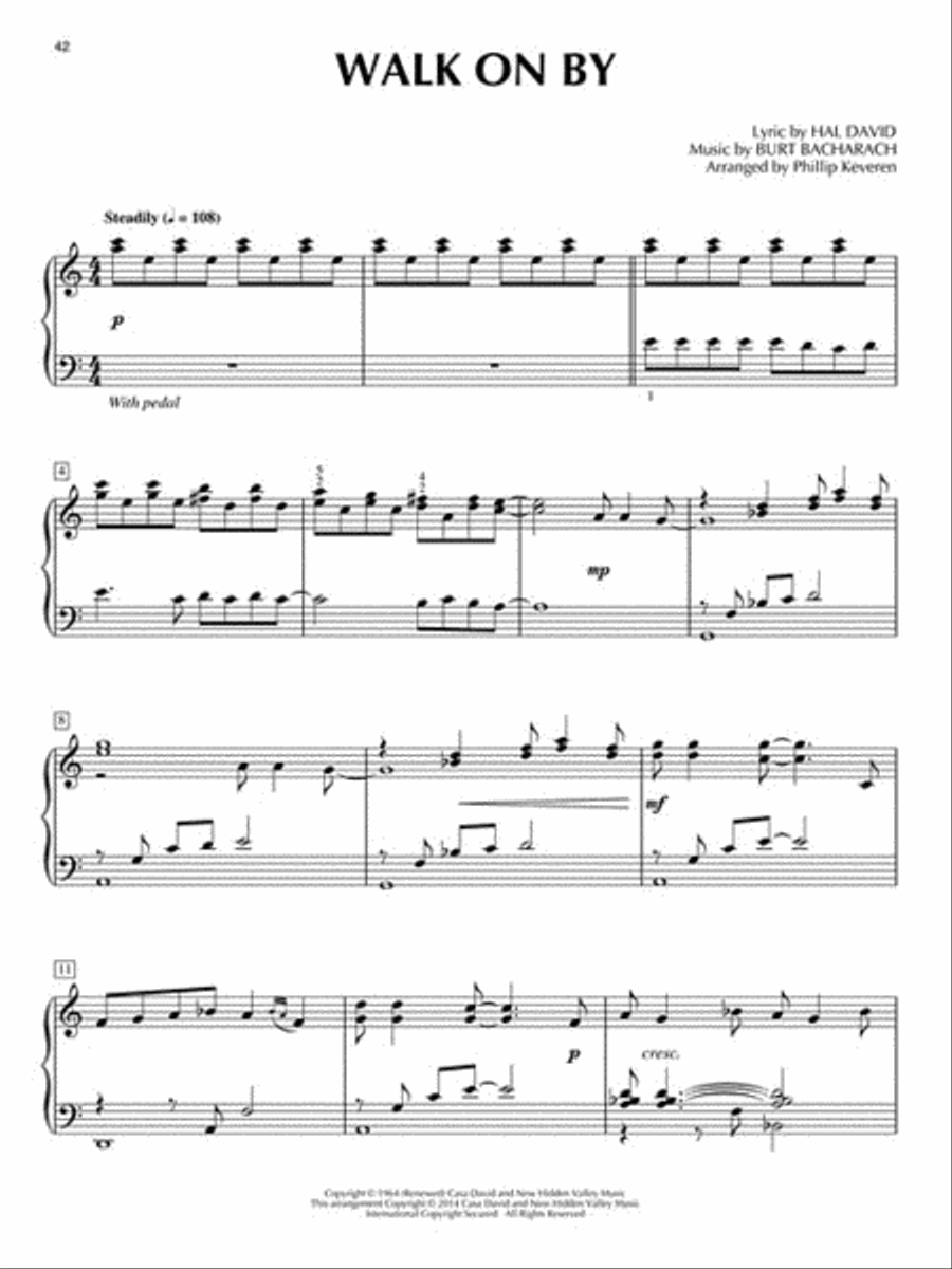 Bacharach and David Piano Solo scores gallery preview page 4