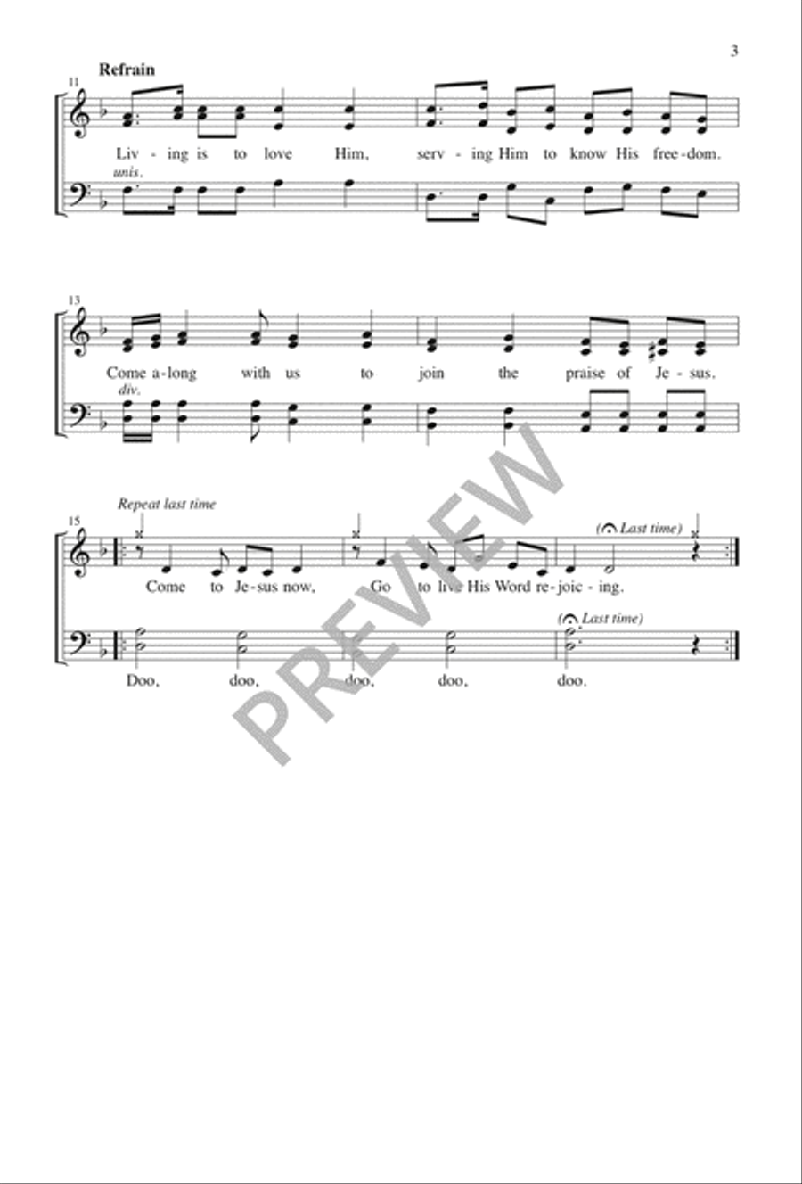 Glorious in Majesty 4-Part scores gallery preview page 4