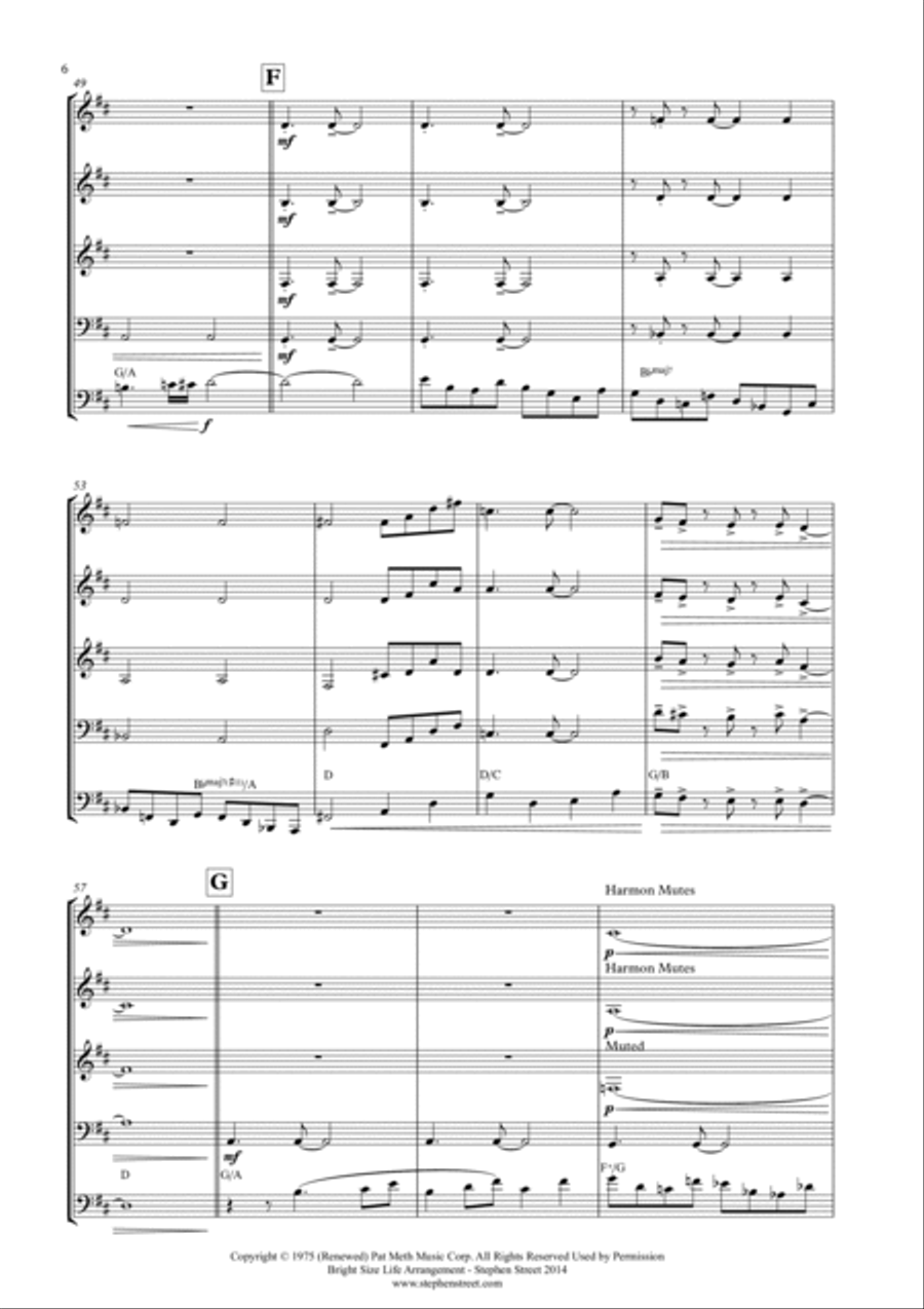 Bright Size Life Bright Size Life Brass Band scores gallery preview page 6