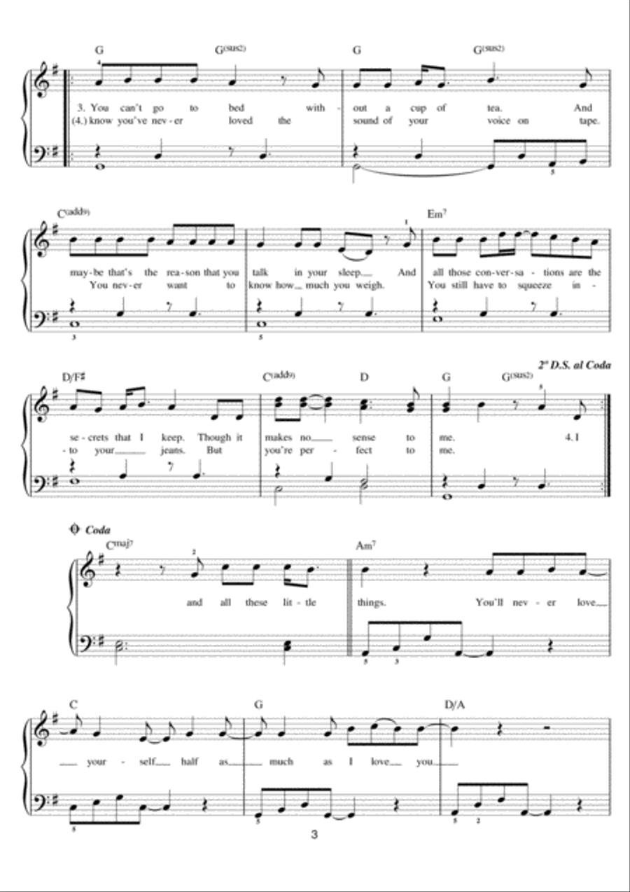 Little Things Little Things Easy Piano scores gallery preview page 3