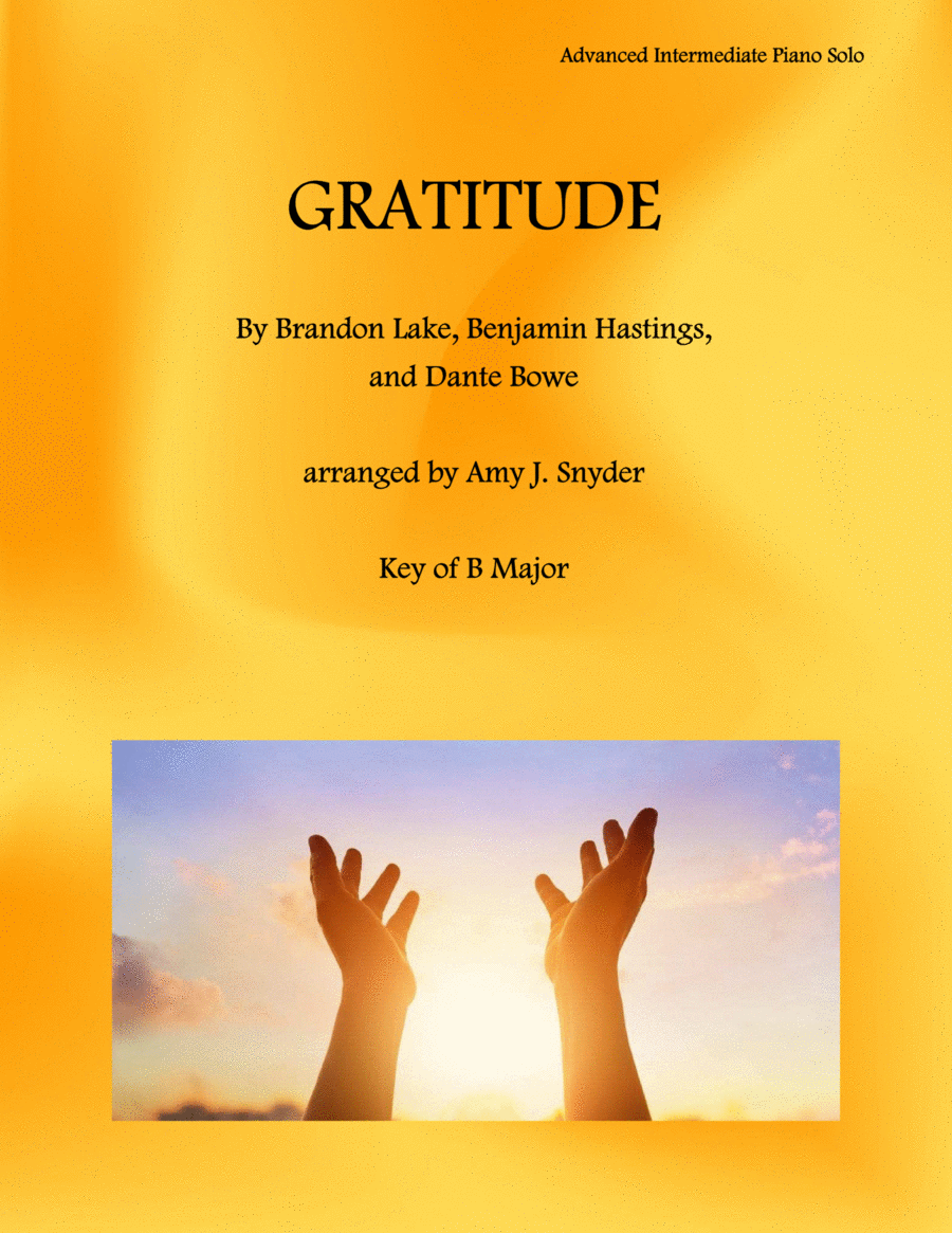Gratitude Piano Solo scores gallery preview page 1
