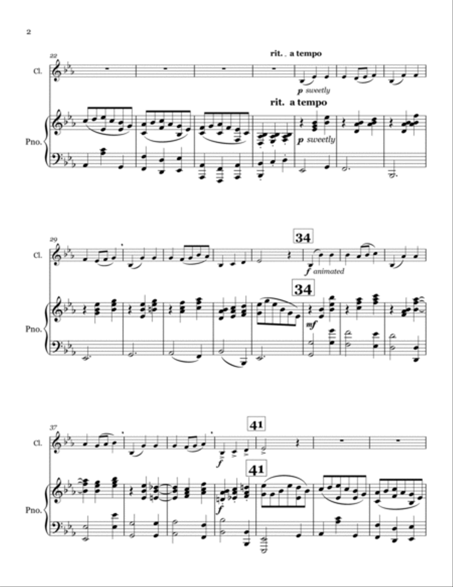 When Love is Kind Clarinet Solo scores gallery preview page 2