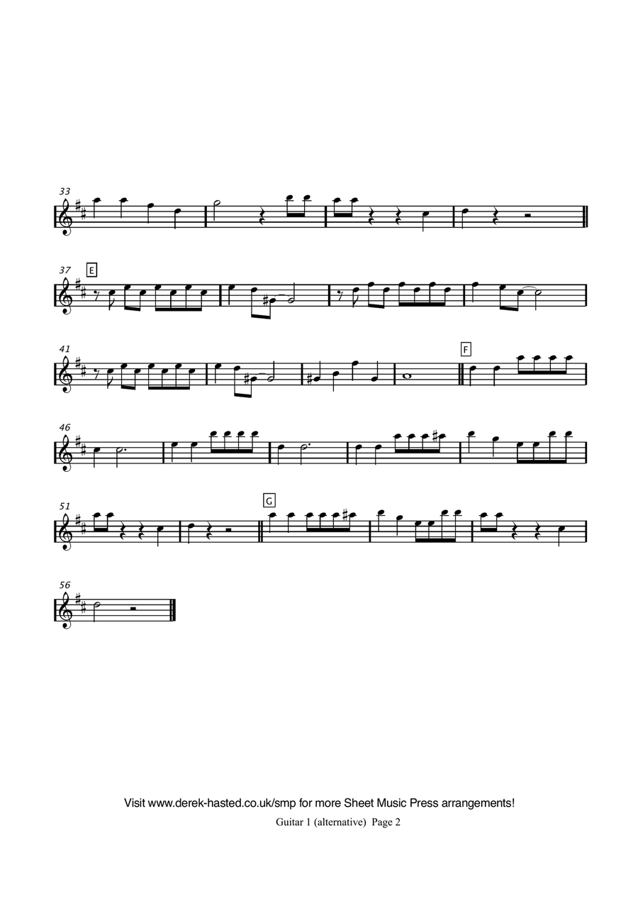 Kiss Me Honey Honey Guitar Ensemble scores gallery preview page 6
