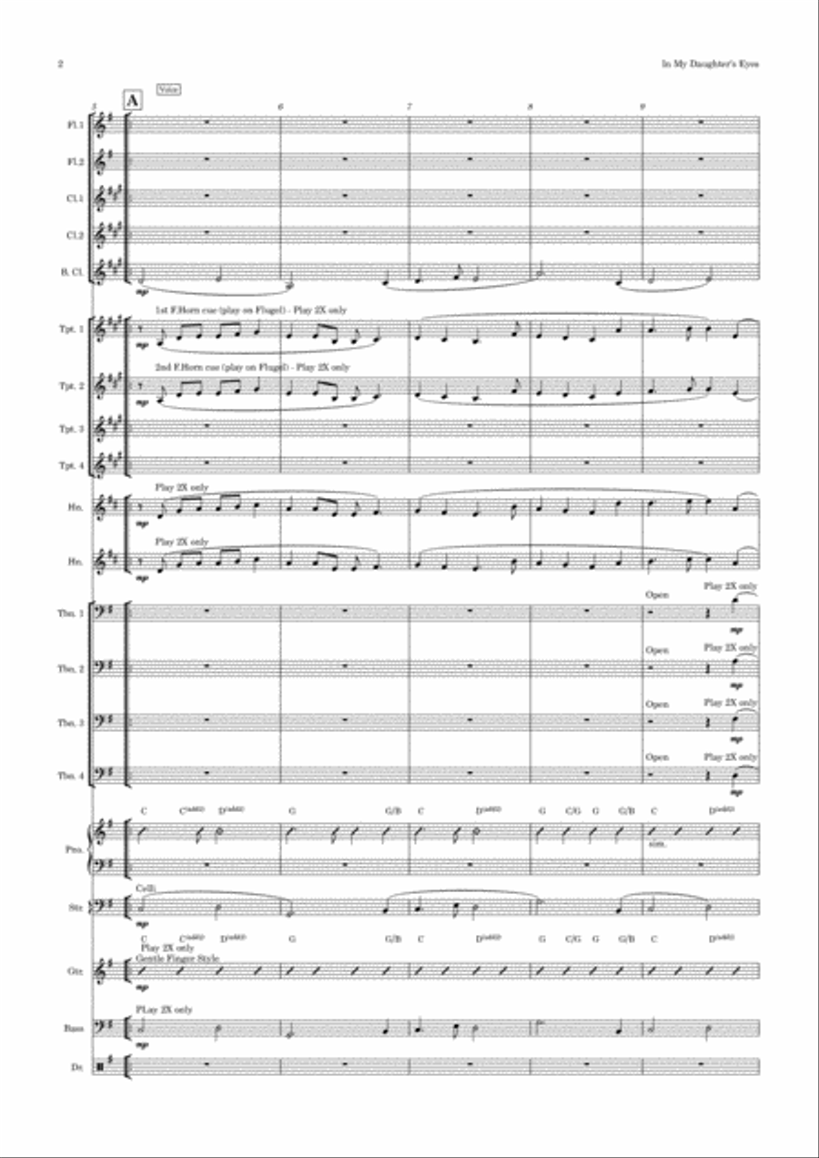 In My Daughter's Eyes Bass Clarinet scores gallery preview page 2