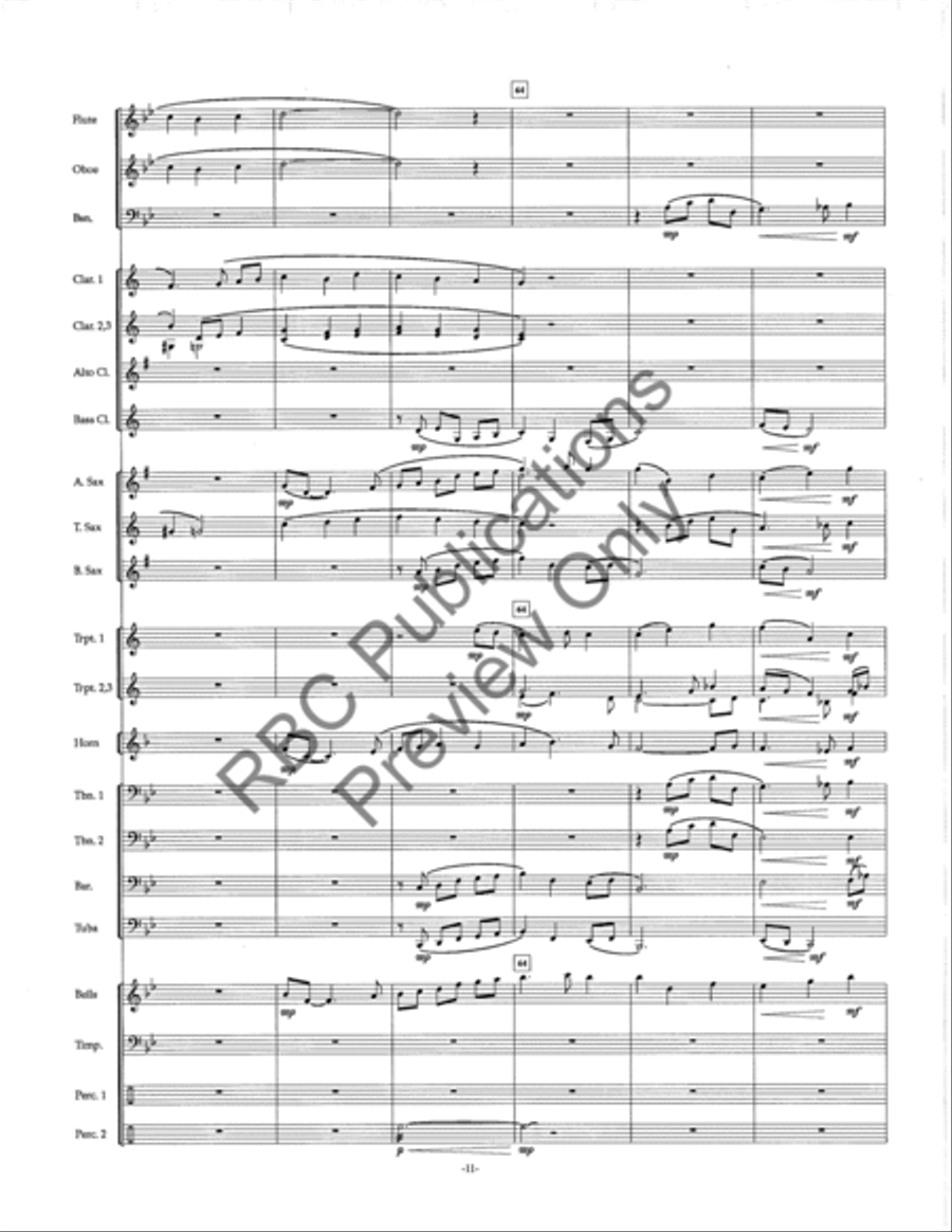 Celtic Ballad Celtic Ballad Concert Band scores gallery preview page 13