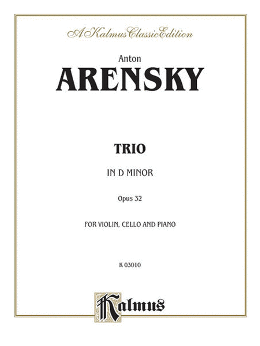 Trio in D Minor, Op. 32 Small Ensemble scores gallery preview page 1
