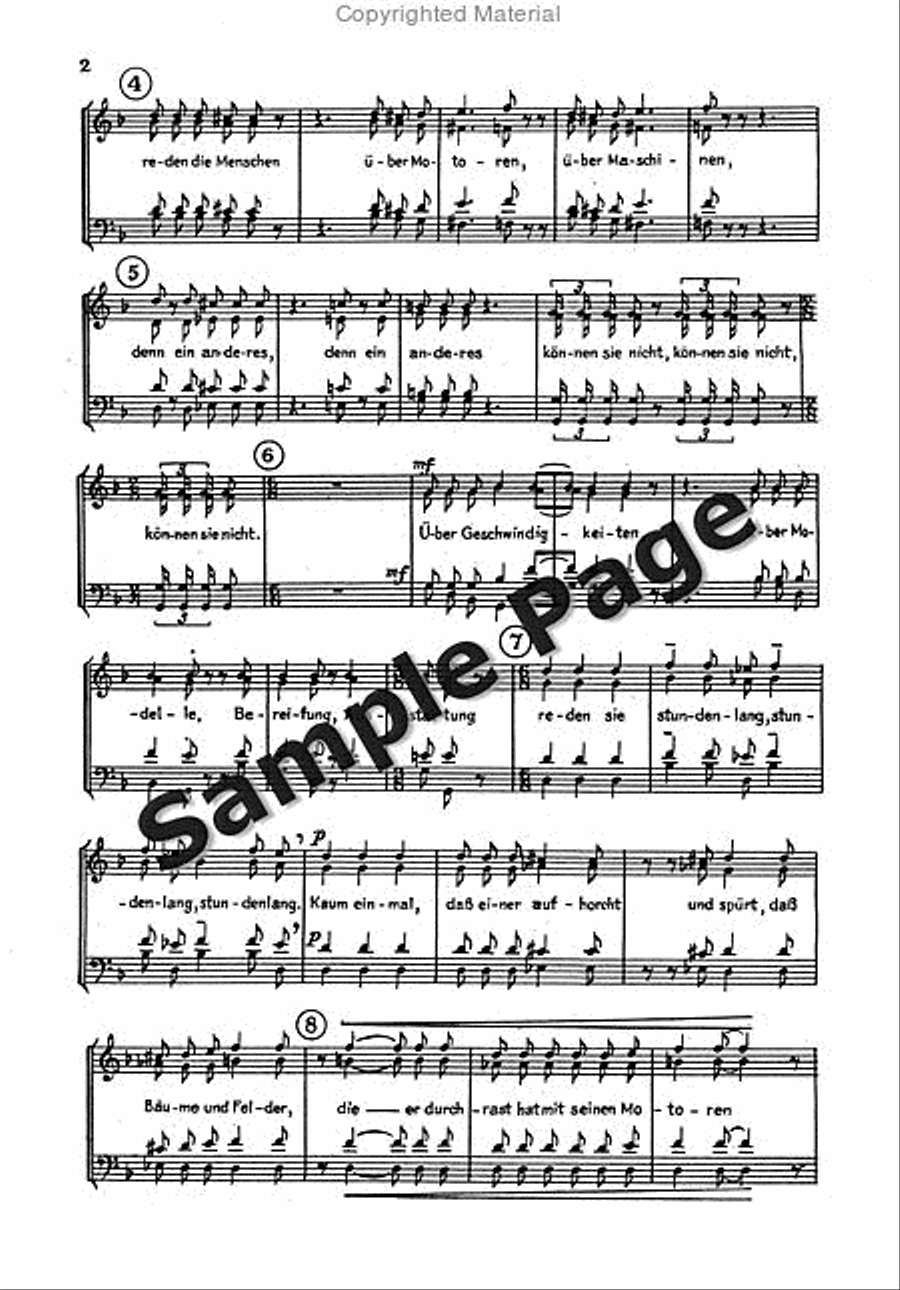 Von Der Unruhe Des Menschen Reduct 4-Part scores gallery preview page 3