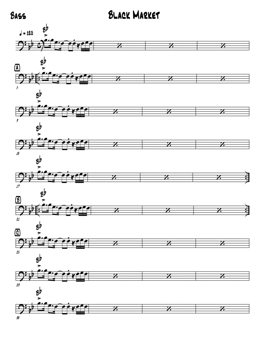 Black Market Jazz Ensemble scores gallery preview page 1
