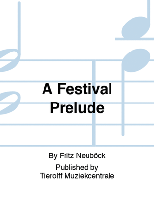 Book cover for A Festival Prelude
