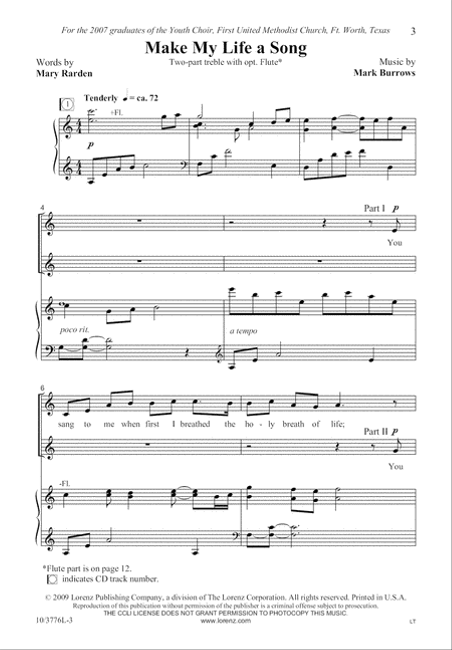 Make My Life a Song 2-Part scores gallery preview page 4