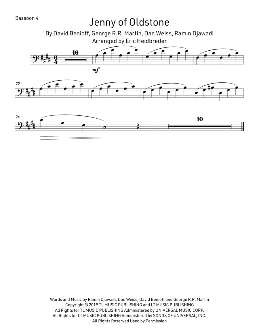 Jenny Of Oldstones Woodwind Quartet scores gallery preview page 4