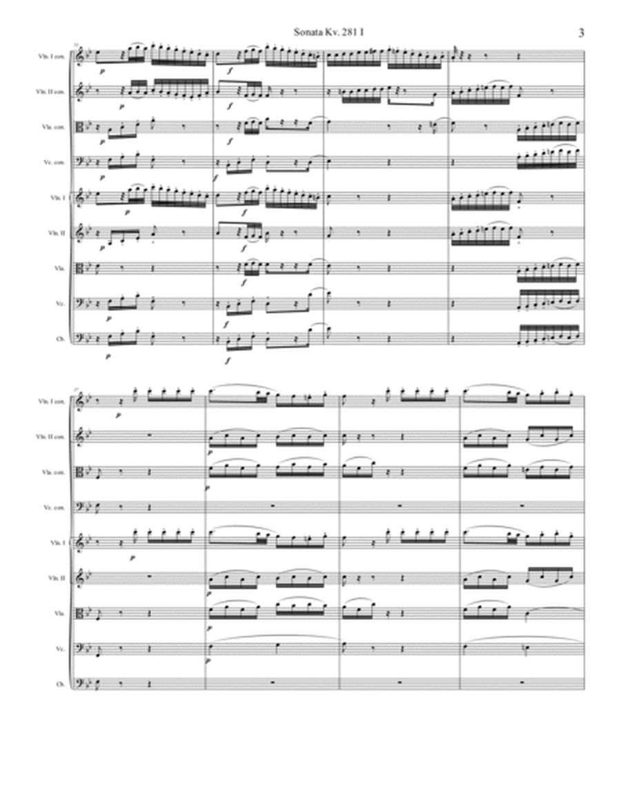 Mozart Sonata kv. 281 for String orchestra image number null