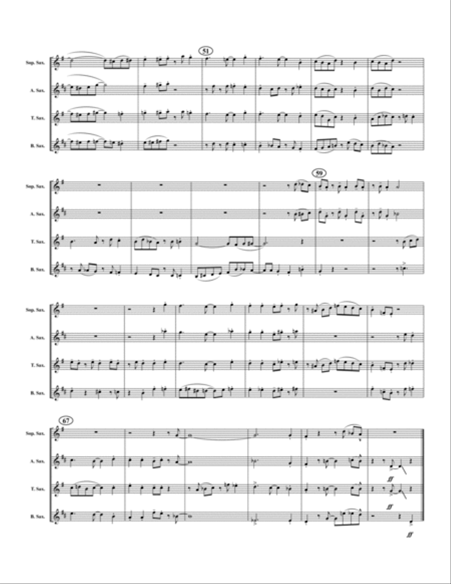 Chicago Saxophone Quartet scores gallery preview page 3