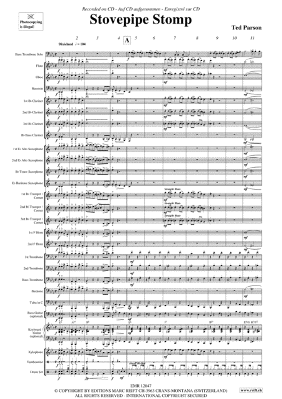 Stovepipe Stomp Concert Band scores gallery preview page 4