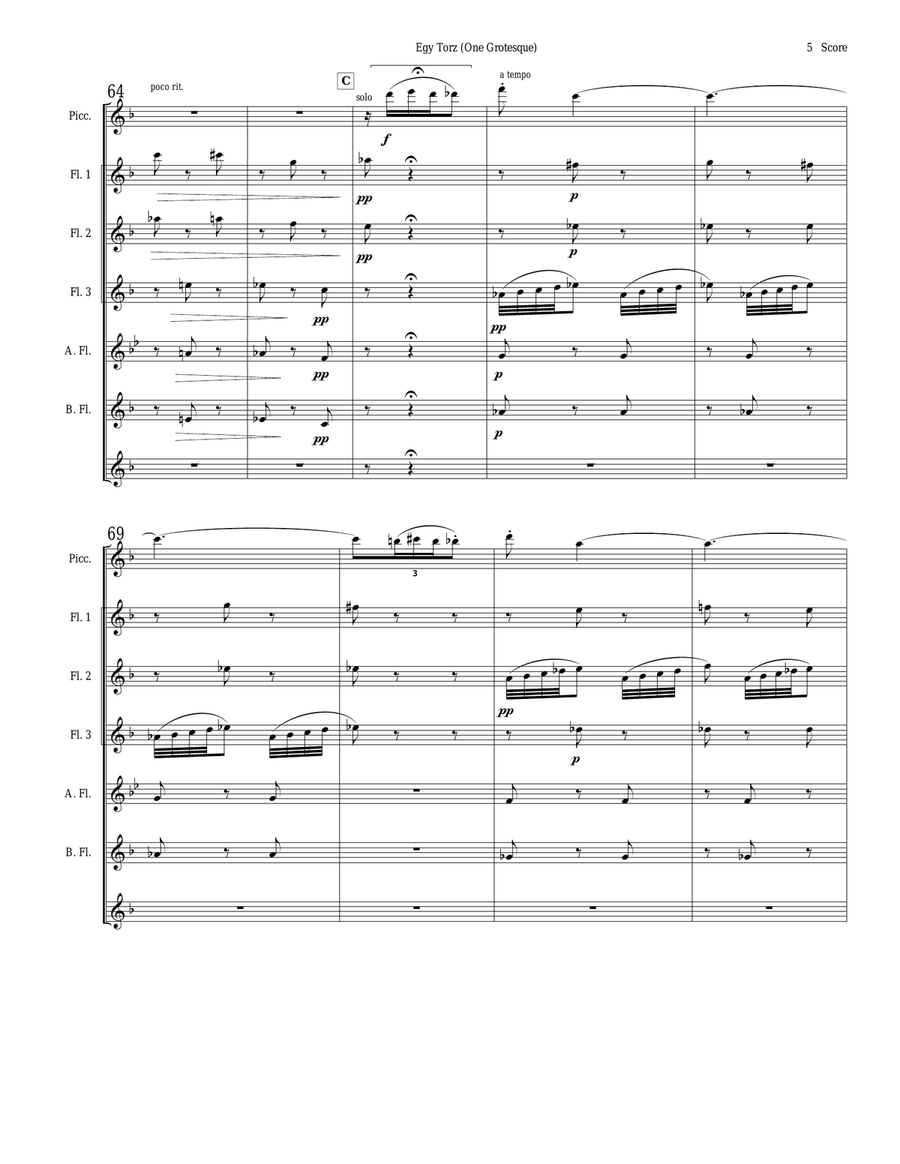 Bela Bartok - Egy Torz for Flute Choir
