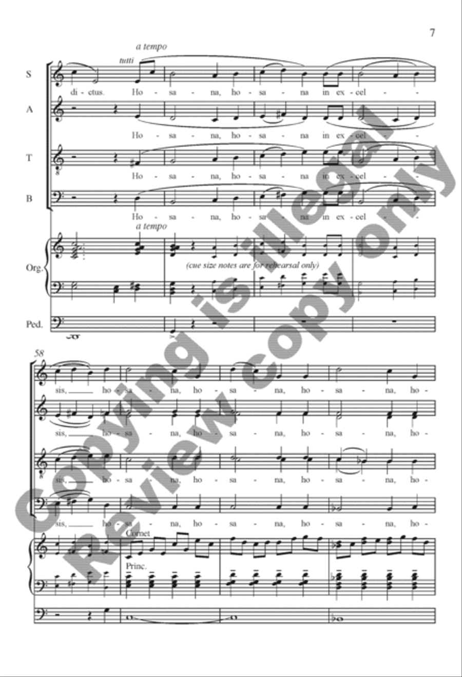 Sanctus et Benedictus from Missa Brevis 4-Part scores gallery preview page 14