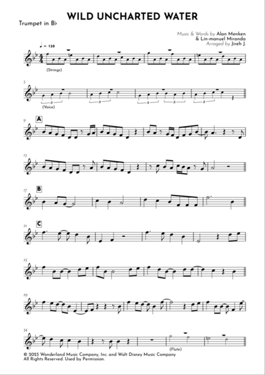 Wild Uncharted Waters B-Flat Trumpet scores gallery preview page 2