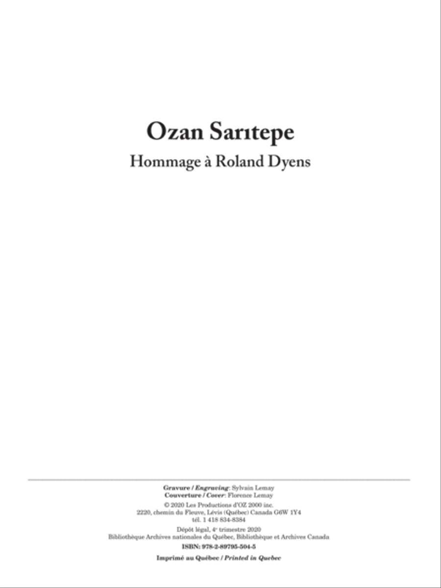 Hommage à Roland Dyens Classical Guitar scores gallery preview page 1