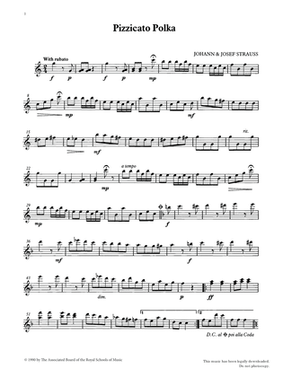 Pizzicato Polka (score & part) from Graded Music for Tuned Percussion, Book II