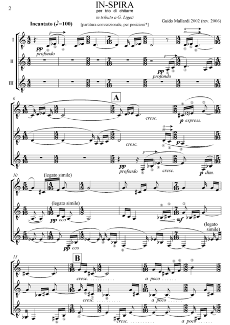 In-spira (arr. for 3 guitars) Small Ensemble scores gallery preview page 1