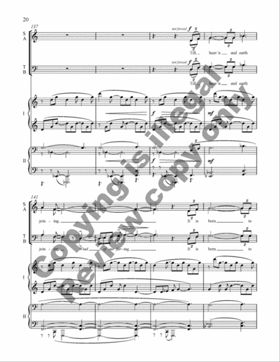 American Triptych: III. Mariner's Carol (Choral Score) 4-Part scores gallery preview page 20