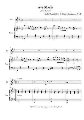 Ave Maria (Caccini) - flute & piano