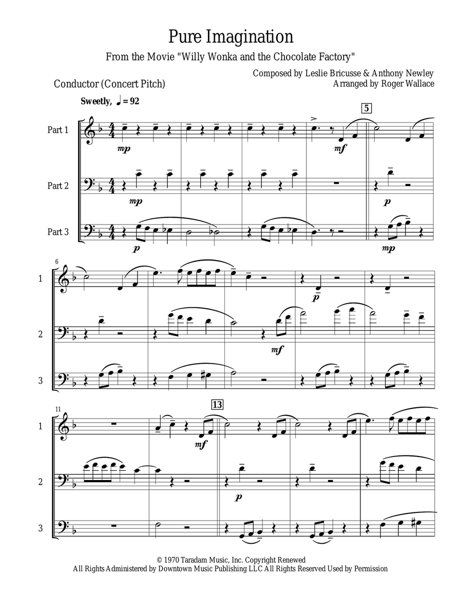 Pure Imagination Brass Ensemble scores gallery preview page 2