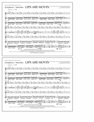 Lips Are Movin - Xylophone/Marimba