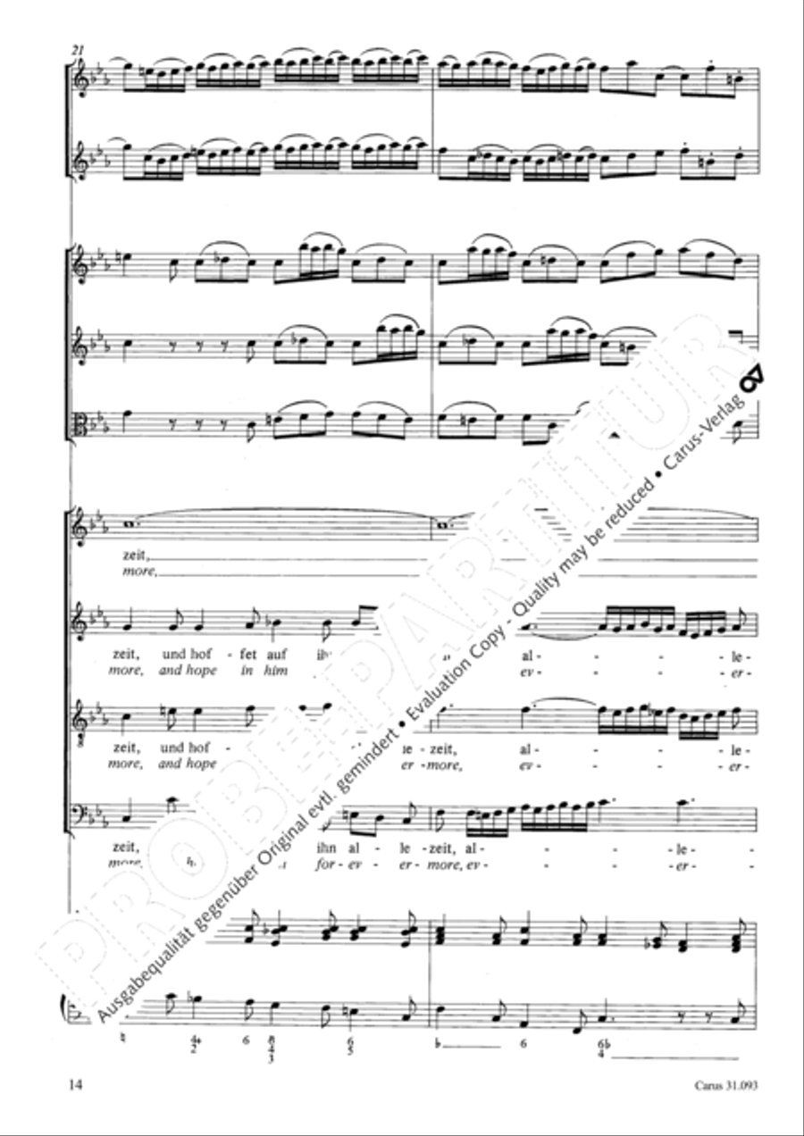 All those who seek God's sov'reign guidance (Wer nur den lieben Gott lasst walten) 4-Part scores gallery preview page 15