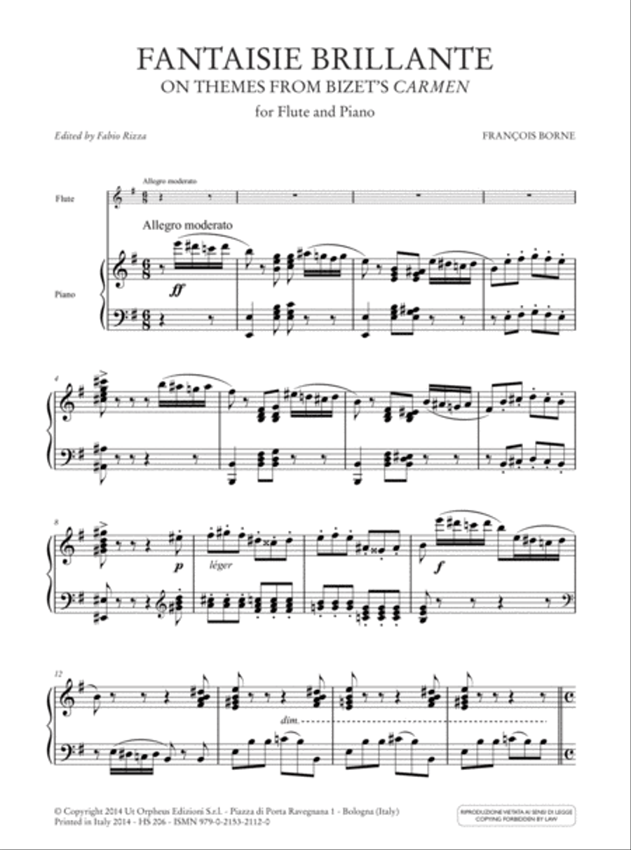Fantaisie Brillante on Themes from Bizet’s ‘Carmen’ for Flute and Piano Flute Solo scores gallery preview page 2